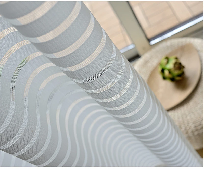 Современный минималистский Одноцветный жаккардовый дизайн Новые шторы с тесьмой спальня гостиная полые штора в полоску пряжа на заказ