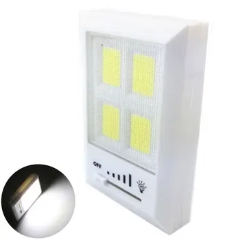 

Bedroom Easy Install Switch Control Wireless Battery Operated Magnet Night Light Adjustable Home Wall Hanging COB Cabinet Closet