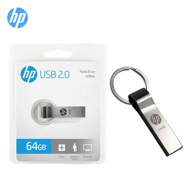 Оригинальный металлический флеш накопитель HP объемом 64 ГБ 32 16 8 USB 2 0 карта памяти
