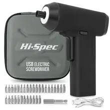 

Hi-Spec Mystery Black Electric Screwdriver Cordless Drill Aesthetic Portable Drill Kit Power Tool For Grils Boys In EVA Case