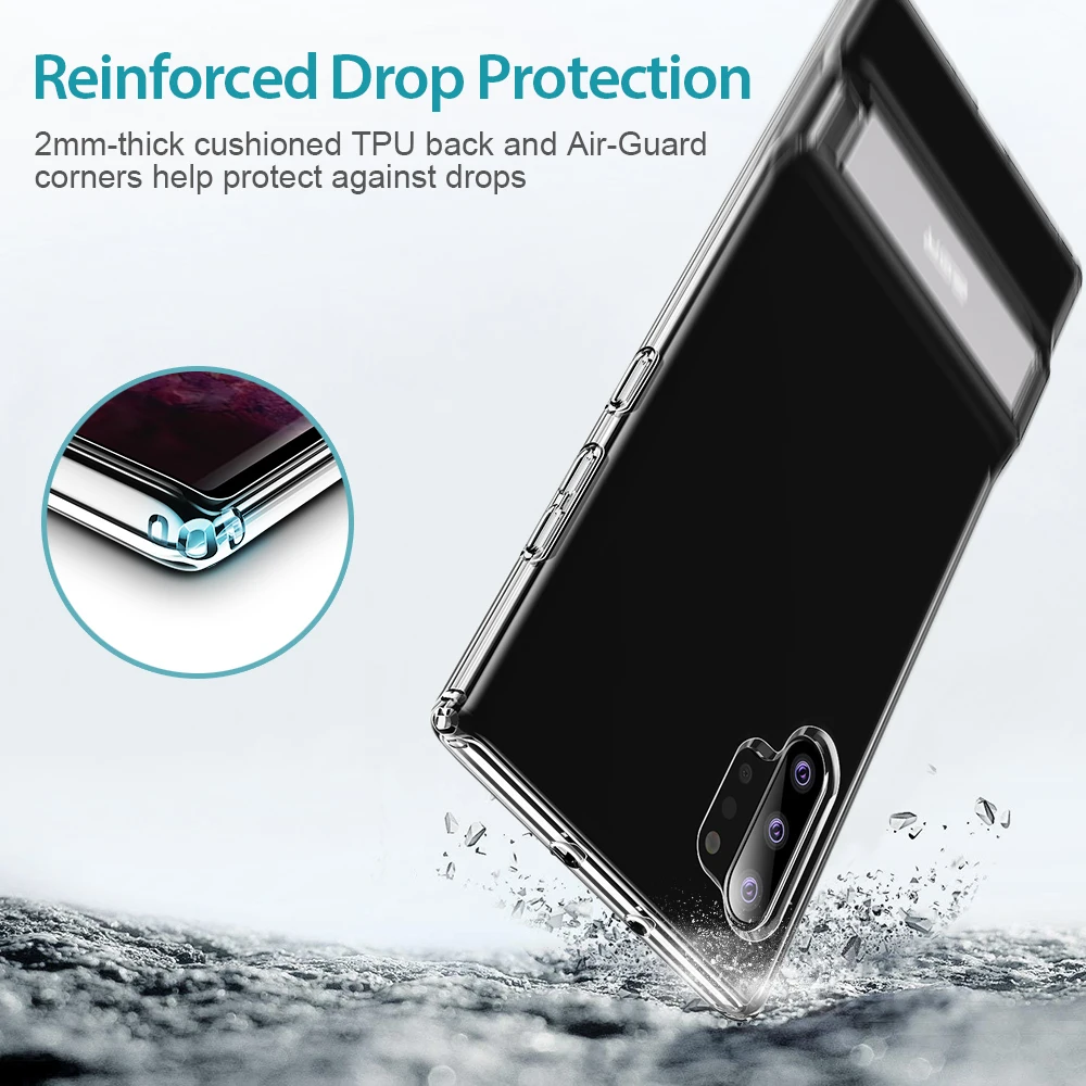 ESR прозрачный деловой чехол для телефона для samsung Galaxy Note 10 Plus+ 5G металлическая подставка противоударный ТПУ чехол для samsung