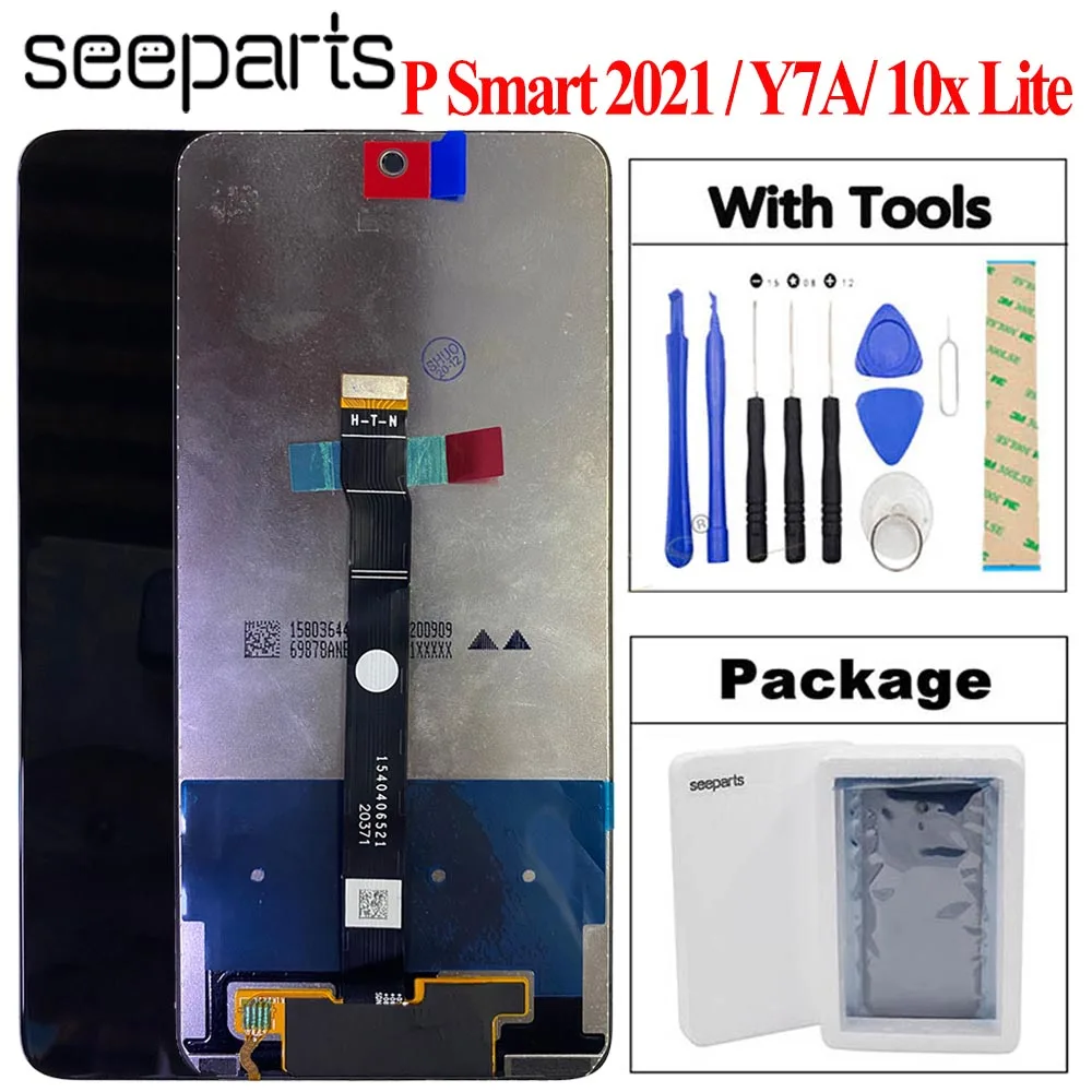 ЖК дисплей 6 67 дюйма для Huawei P Smart 2021 Y7A экран с сенсорным дигитайзером в сборе Honor 10x