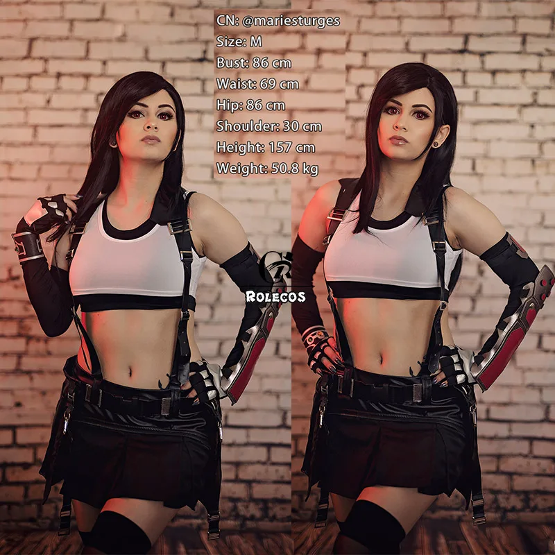 Косплей костюм ROLECOS из игры FF7 ремейк Tifa женская сексуальная форма Lockhart для