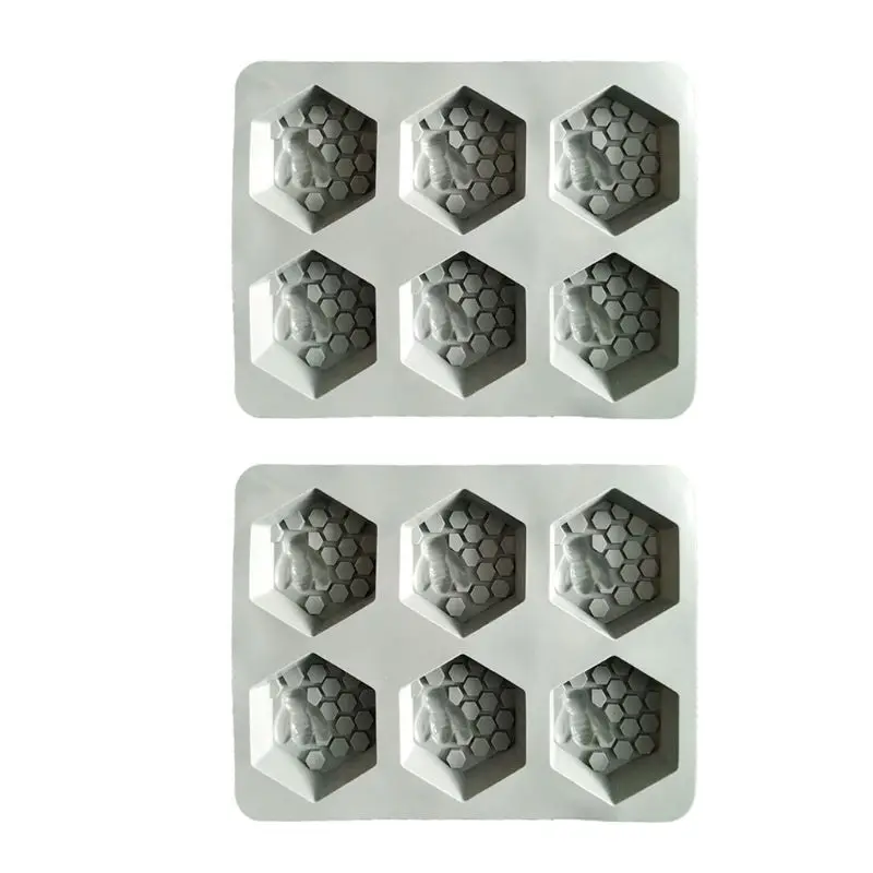 

Bee Honeycomb Candle Mold Soap Mold- 2 Pack 3D Silicone Mold for Homemade for kitchen accessories