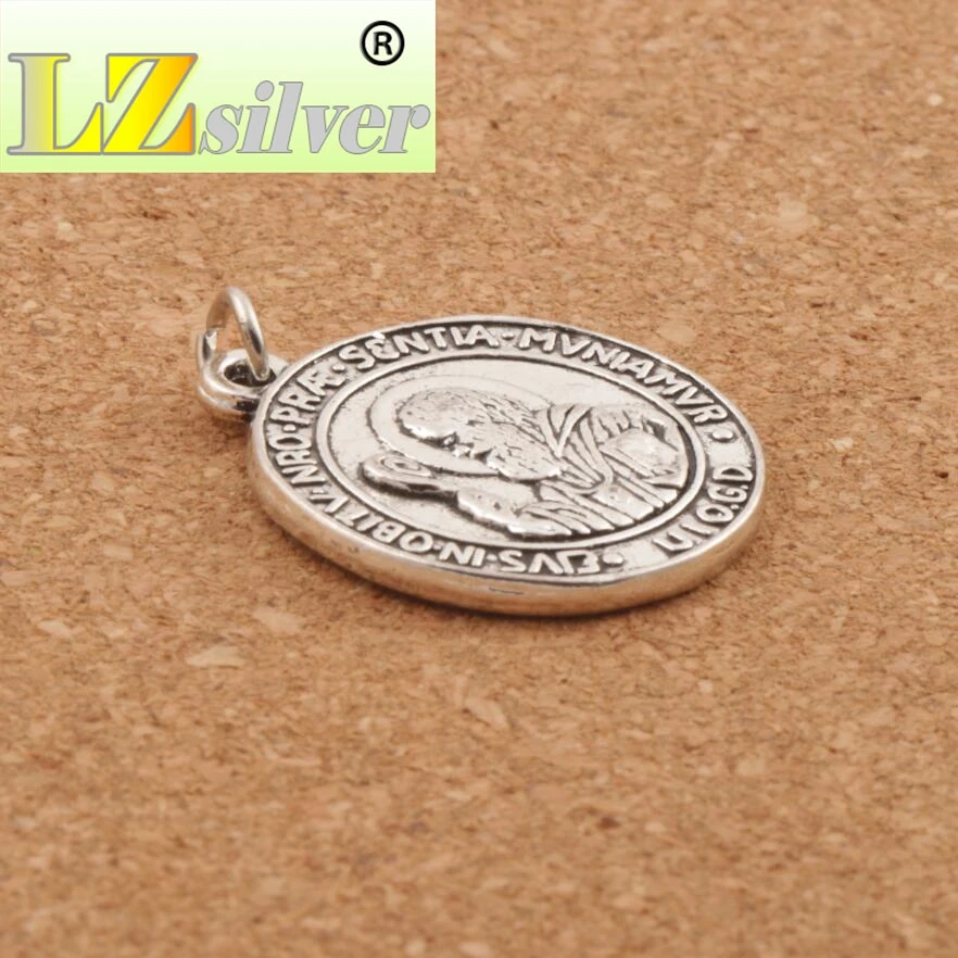 Saint St Benedict Patron Medal Cross Charms Pendants T1657 28x24.5mm 40pcs zinc alloy Pendant