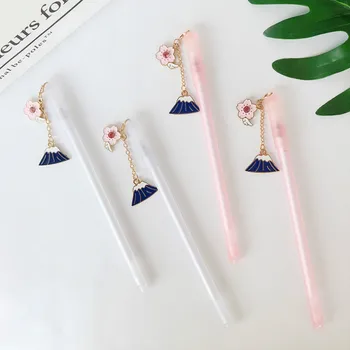

36PCS Creative Cute Sakura Pen Mount Fuji Pendant Gel Pen Stationery Kawaii School Supplies