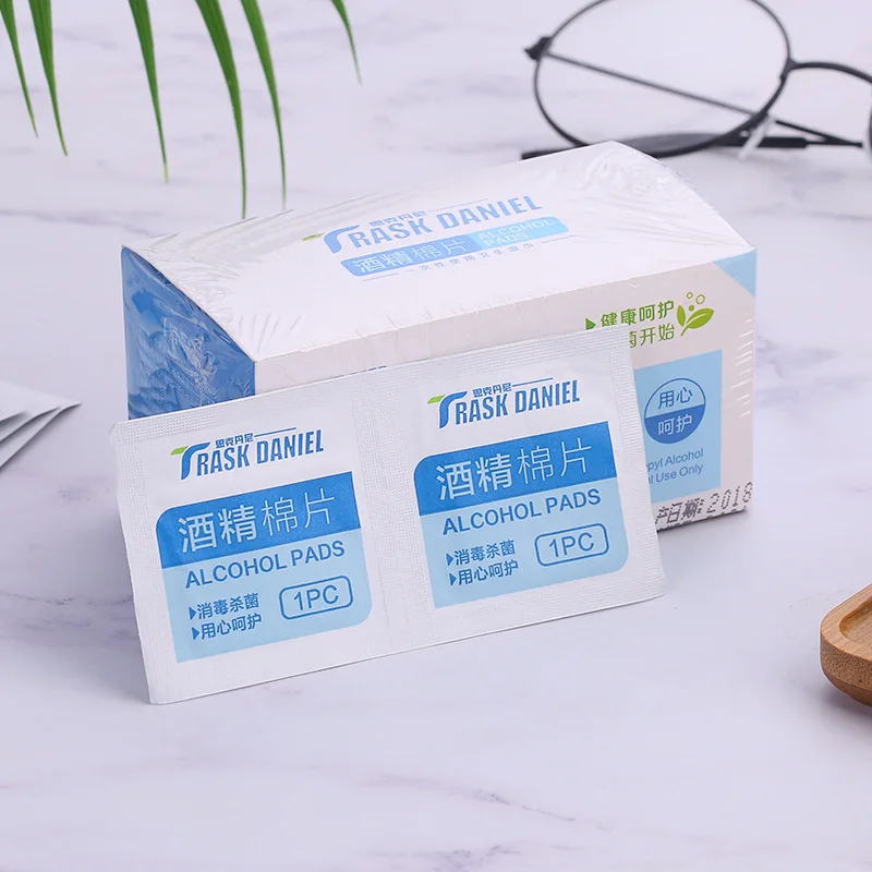 

Disposable Alcohol Disinfection Cotton Piece Mobile Phone Tableware Pierced Ears Wound Sterilization First Aid Disinfection PCs