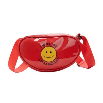 

2020 summer new children's small bag shoulder messenger bag kids cute smiley letters easy matching