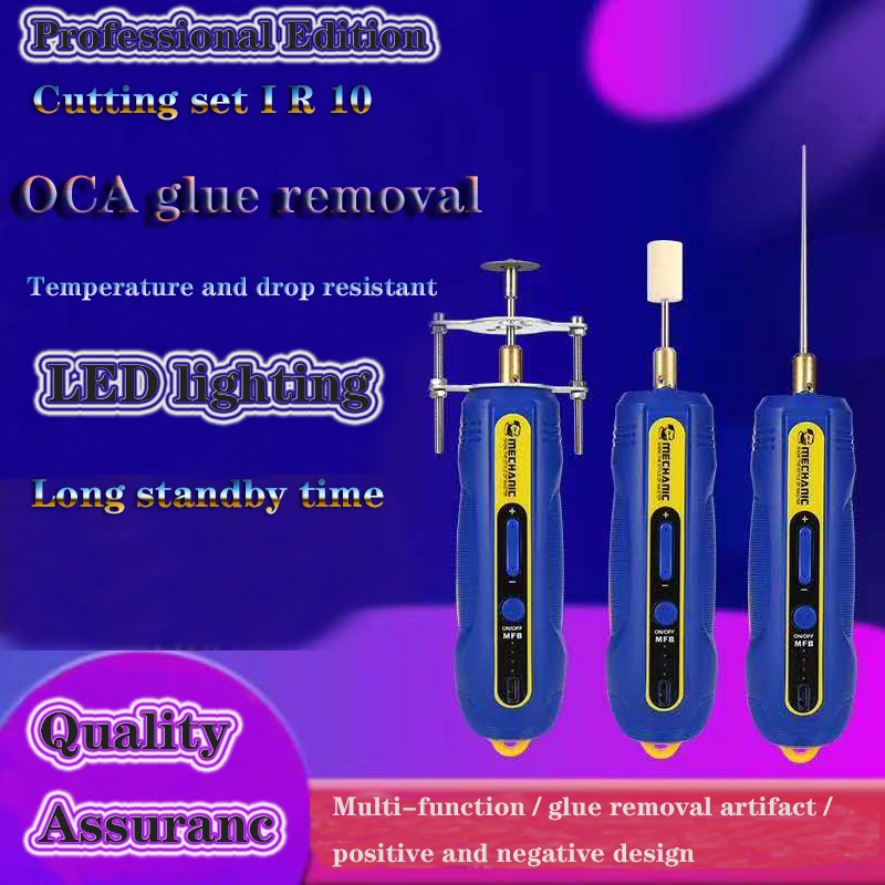 

MECHANIC IR10 OCA Phone LCD Screen Degumming Shovel Glue Tool Set Adjustable Speed Glue Remove Pen Grinder Rubber Separator