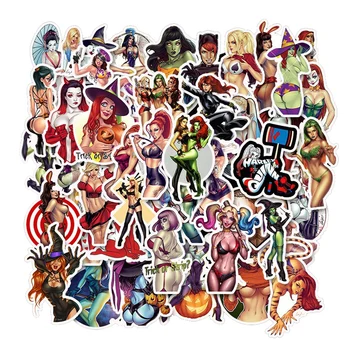 

50Pcs Devil Girl Stickers Personality Sexy Girls Sticker Waterproof Graffiti For Laptop Travel Case Fridge Sticker