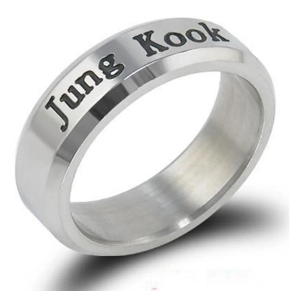 Kpop bangtan титановое кольцо "V" "J-HOPE" "Rap Monster" и т. Д. Персонализированное готическое кольцо для мужчин женщин Bangtan ювелирные изделия для мальчиков
