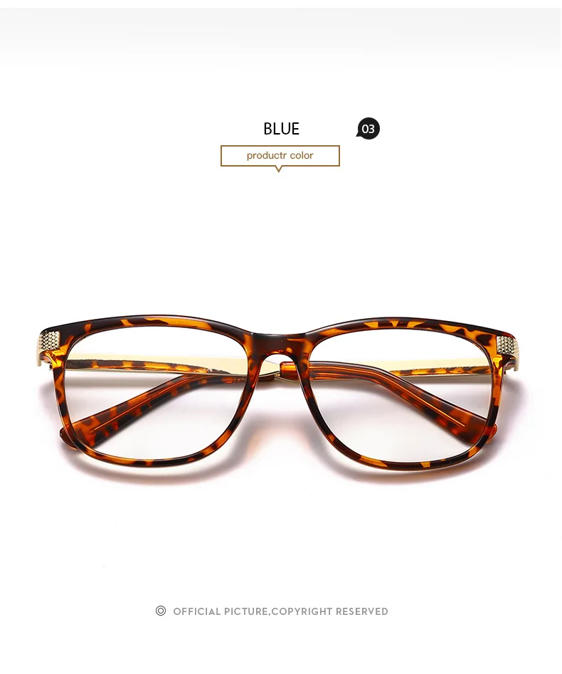 New fashion box retro flat mirror classic unisex myopia frame glasses art ultra light leisure no degree reading glasses women