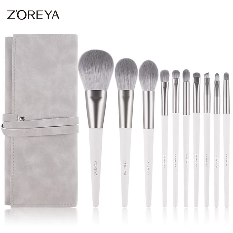 

ZOREYA Makeup Brushes 10pcs Make Up Brush Set With Long Handle As Essential Cosmetic Tool