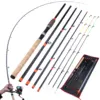 Sougayilang New Feeder Fishing Rod Lengthened Handle 6 Sections Fishing Rod L M H Power Carbon Fiber Travel Rod Fishing Tackle ► Photo 2/6