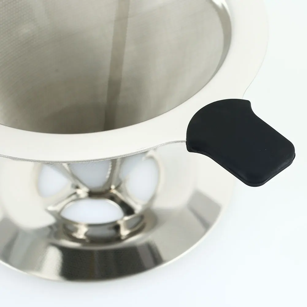 Funnel Coffee Filter Mesh Coffee Filter Portable Reusable Stainless Steel Cone Coffeemaker Tea Dripper Baskets Restaurant