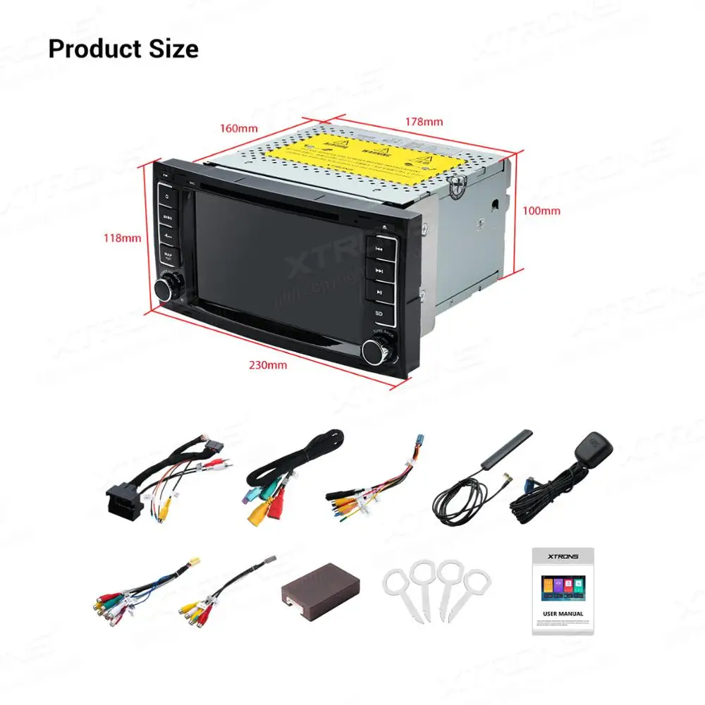 Top XTRONS 7" Android 9.0 Octa Core 64G ROM 4G RAM Car DVD Player Multimedia GPS System Custom Fit for Volkswagen 2004-2011 5