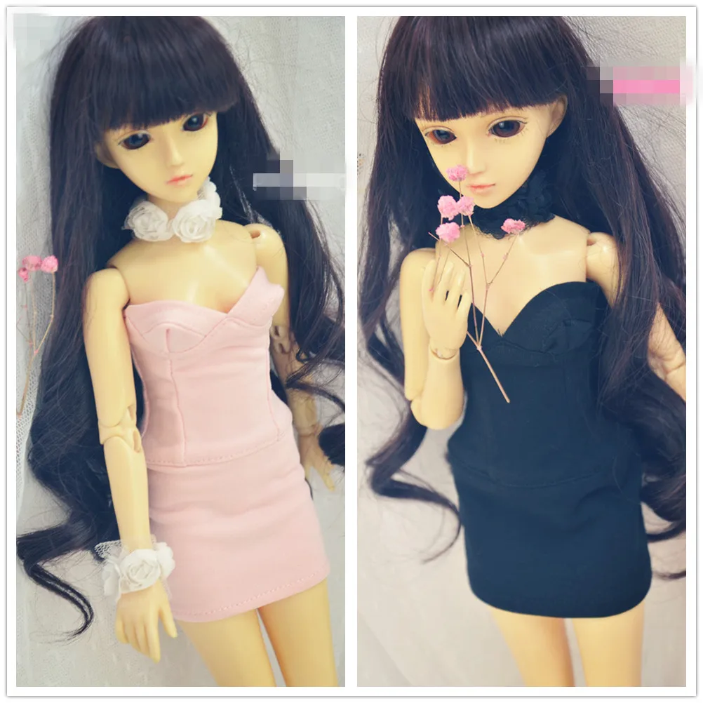 Розовое сексуальное облегающее платье Sweetie без бретелек для BJD 1/4 MSD 1/3 SD16 DD