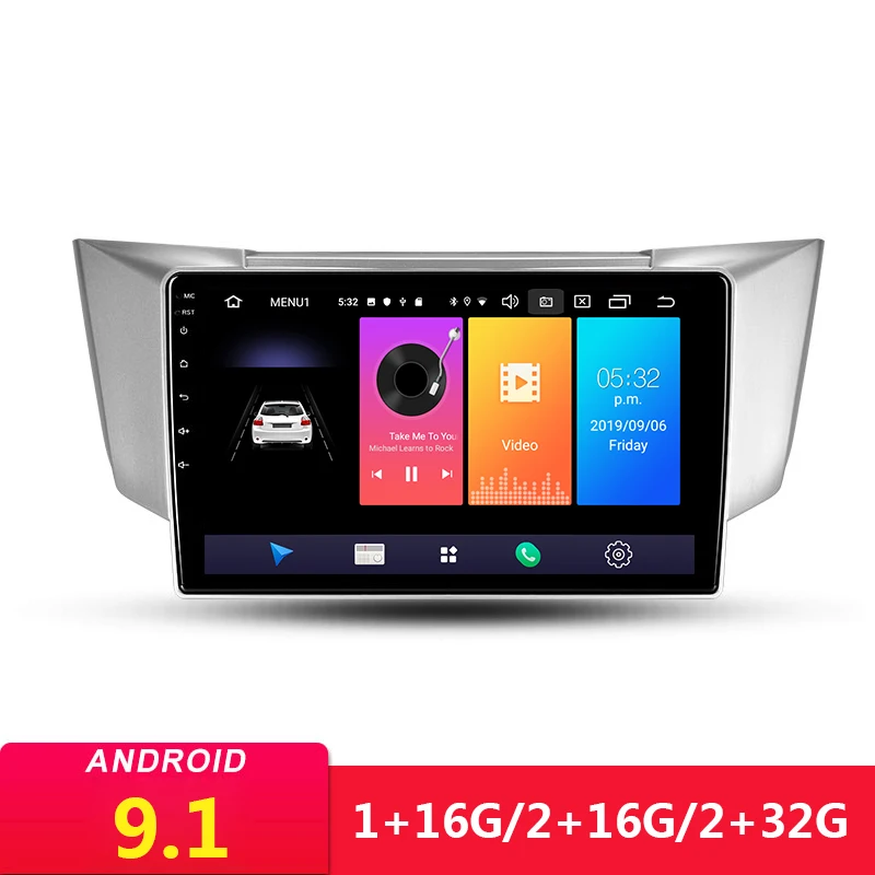 Автомобильный DVD-плеер 9 &quot2 DIN Android 1 с GPS для Lexus RX300 RX330 RX350 2003-2009 автомобильное