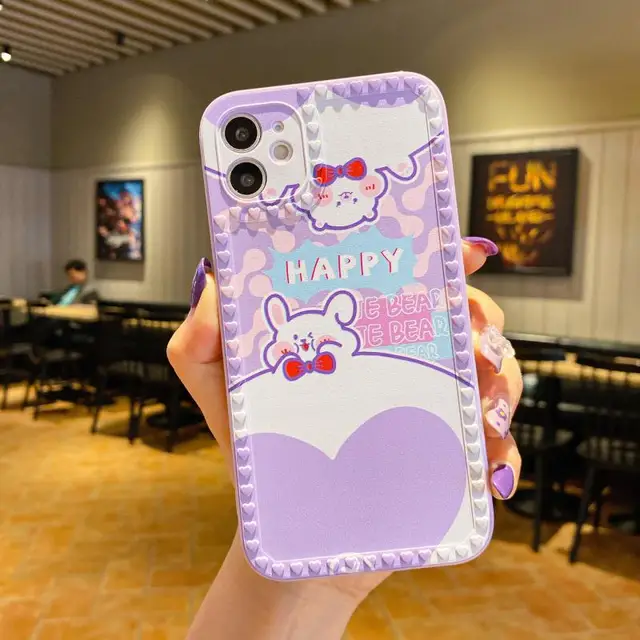 Creative Cartoon Cute Silicone Elastic Soft Case For IPhone 12 11 Pro Mini XR X XS Max 7 8 SE 2020 6 6s Plus Original Cover T12