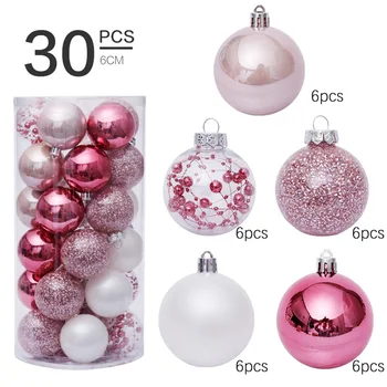 

30PCS Christmas Ball Baubles Party Xmas Tree Hanging Ornament Decor Christmas Decorations For Home 2021 New Year Navidad Natale