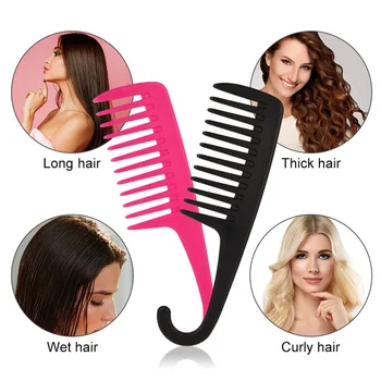 

4Pcs/set Large Wide Tooth Combs with Curved Hook Big Teeth Hairdressing Reduce Hair Loss Comb Salon Styling Tools