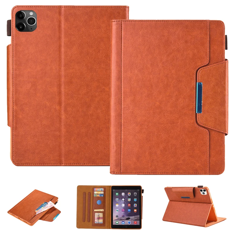 

For iPad Pro 2020 Multifunction Leather Case Foldable Business Flip Stand Card Smart Cover for iPad Pro 11 inch With Pen Set