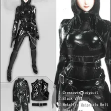 Женская одежда 1/6 Готический Женский черный кожаный обтягивающий костюм для 1" Phicen Tbleague фигурка девушка тела игрушки аксессуары Игрушка