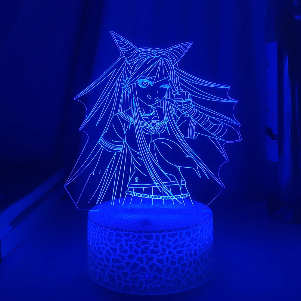 red night light Newest Danganronpa Led Night Light Ibuki Mioda Lamp for Bedroom Decor Kids Gift Danganronpa Acrylic 3d Lamp Ibuki Mioda potato night light