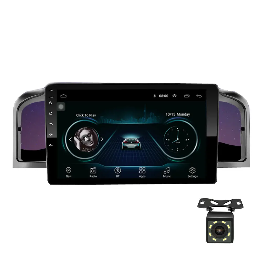 8led Автомобильный навигатор, 9 дюймов, Android 8,1, четырехъядерный процессор, поддержка зеркала, DAB 2DIN, автомобильный Радио, мультимедийный видео плеер для Lifan 620/Solano - Цвет: 8led