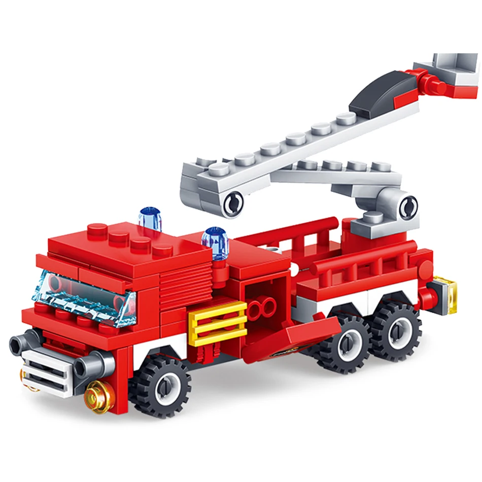 HUIQIBAO-4-in-1-City-Firefighting-Building-Blocks-Legoing-DIY-Fire-Truck-Helicopter-Boat-City-Firefighter (4)