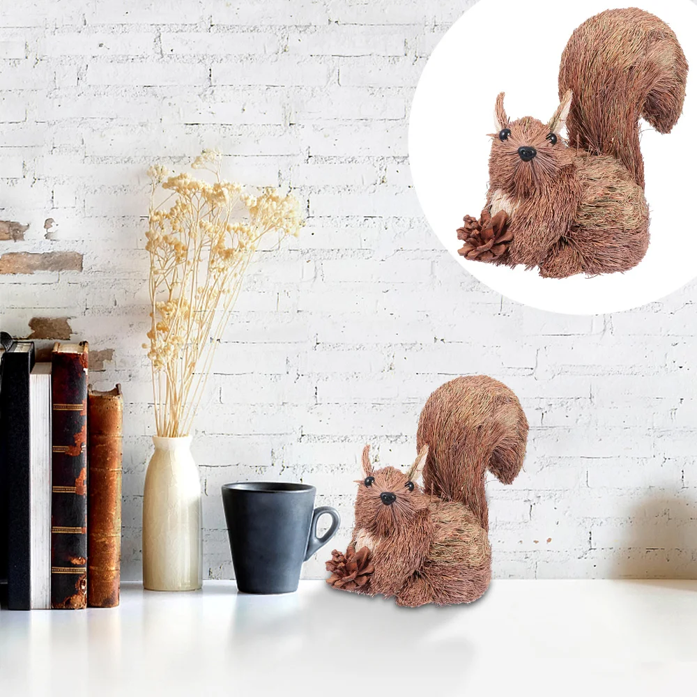

1 Pc Desktop Squirrel Decor Squirrel Ornament Ornament Desktop Decor for Home Xmas Desktop Office