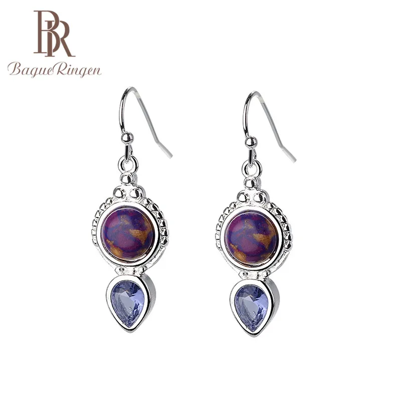 Женское кольцо из серебра 925 пробы в европейском стиле|Серьги-подвески| |