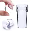 BORN PRETTY Nail Art Templates Clear Jelly Silicone Stamper Enail Stamping Plate Scraper With Cap Transparent Nail Stamper 6