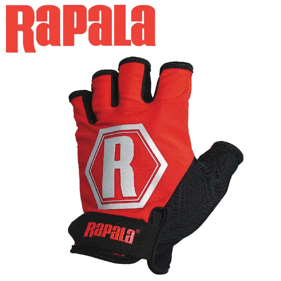 RAPALA-guantes de pesca antideslizantes, manoplas tácticas de fundición para pesca, telas cómodas de alta calidad, sin dedos
