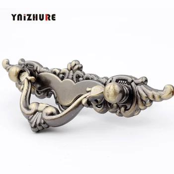 Retro Zinc Alloy Kitchen Drawer Cabinet Door Handle Furniture Knobs Hardware Cupboard Antique Pull HandlesBronze Tone11040mm