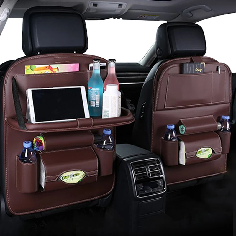 Car Seat Back Organizer Leather Storage Bag Universal Car Trunk Organizer for Automobile Stowing Tidying Storage Box