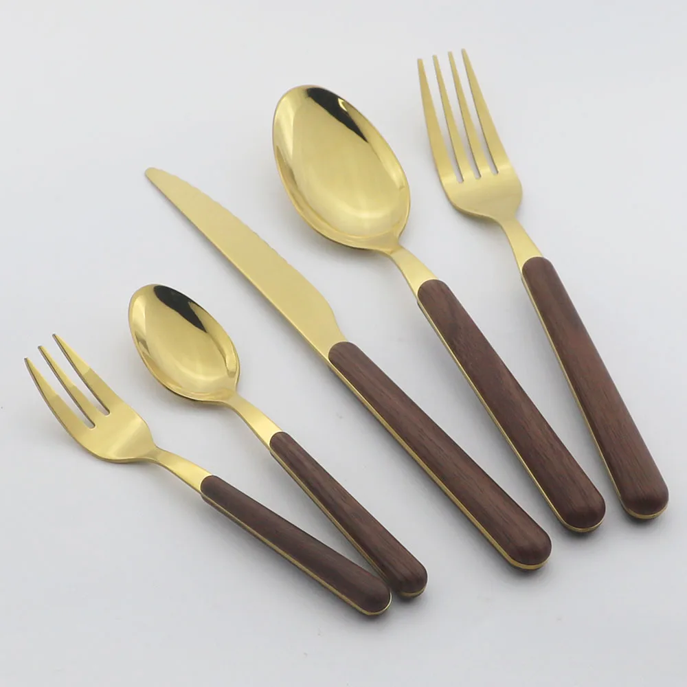 5Pcs Gold Round