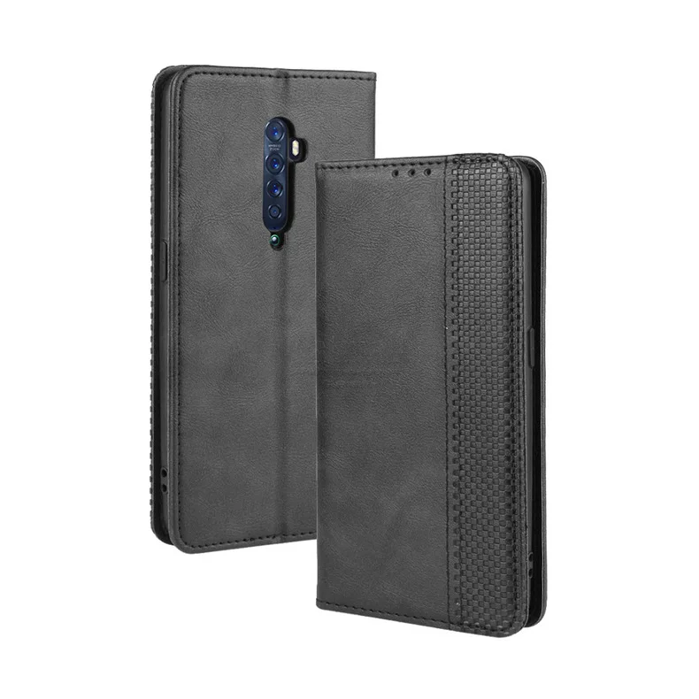 Для OPPO Reno 2 Чехол книжный кошелек винтажный тонкий магнитная кожа флип Чехол Слот для Карт Подставка мягкий чехол роскошные сумки для мобильных телефонов