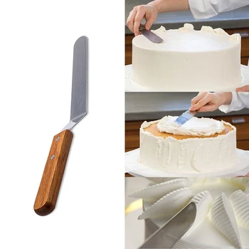 

YOMDID Cake Cream Spatula Stainless Steel Pastry Dessert Decoration Cake Tools Butter Cream Smoother Spreader Knife Bakeware