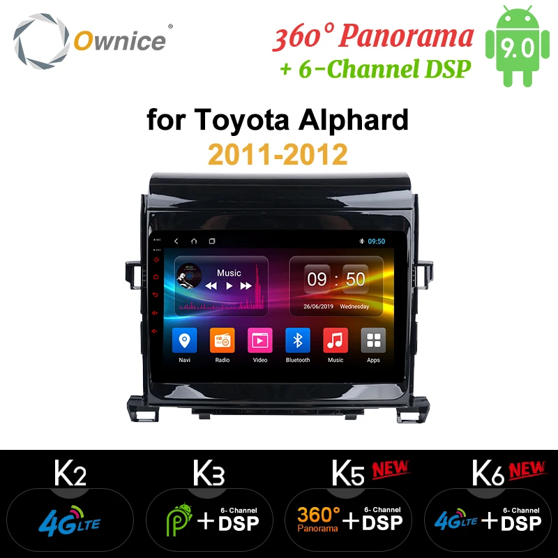 Ownice k3 k5 k6 Octa Core Android 9 0 DSP SPDIF автомобильный DVD для Toyota Alphard 2011 2012 GPS Navi плеер