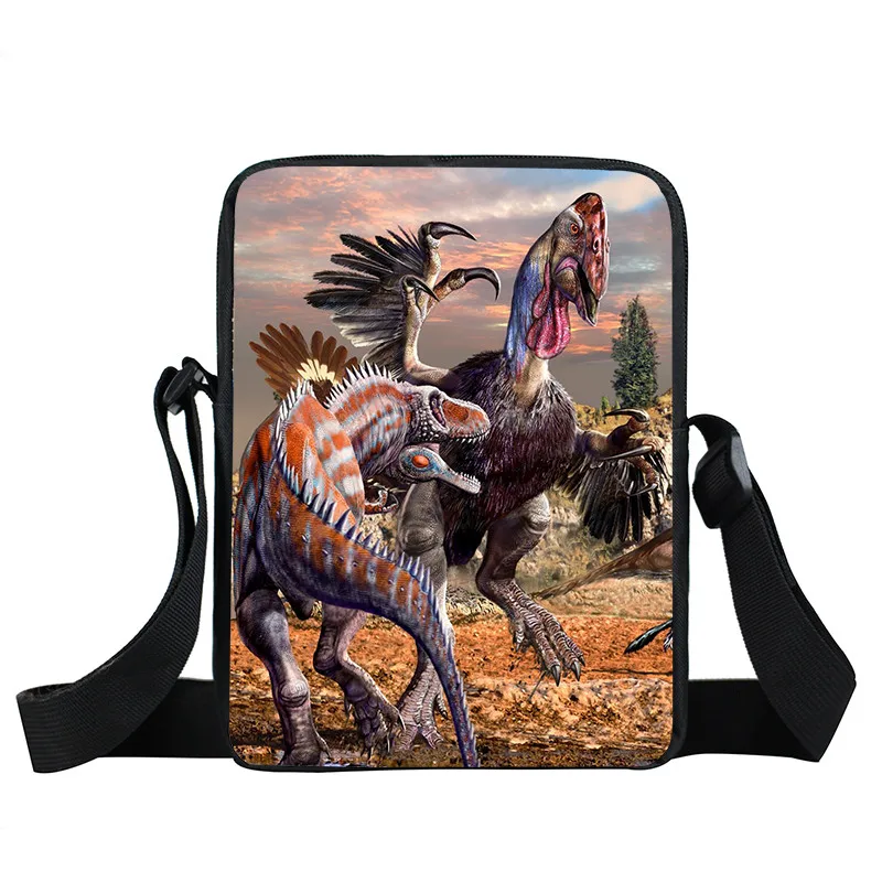 XKB-LONG42 ancient monster dinosaur print mini messenger bag teenager boys girls crossbody bag women handbag men totes small shoulder bags - Цвет: XKB-LONG42