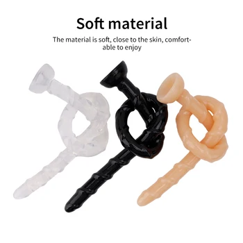 Silicone Long Dildo Anal Butt Plug Sex Toys for Adults Soft Anal Beads Men Prostate Massager Erotic Anus Sex Product For Women 5