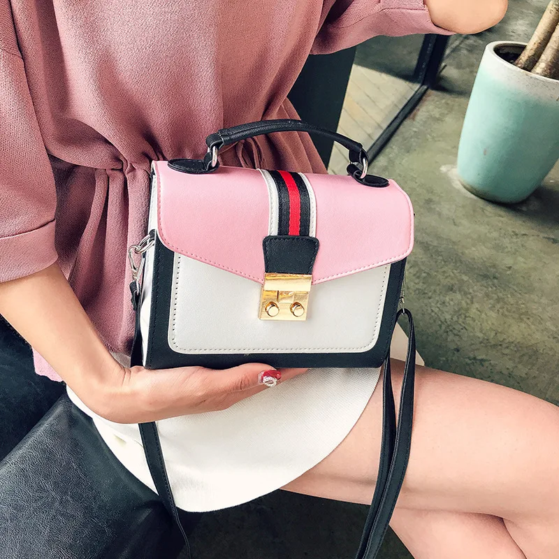 

Chain Small Bag 2019 New Style WOMEN'S Bag Square Sling Bag Versatile Shoulder Bag/ Hand Bag PU Crossbody Bag Mini Korean-style
