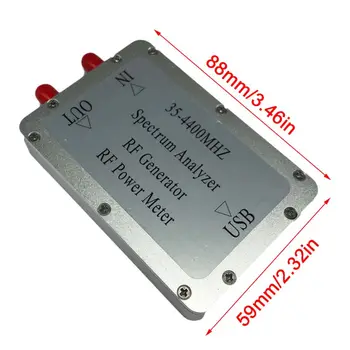 

35-4400MHz Spectrum Analyzer Sweep Signal Source Tracking RF Generator USB Cable 28TE