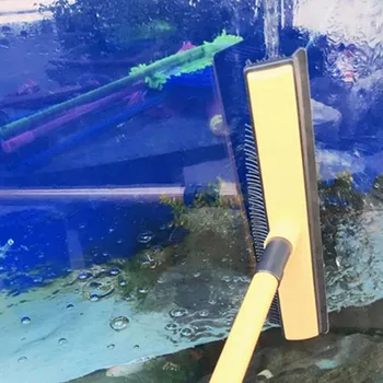 

Sweeper Squeegee Scratch Bristle Long Push Broom/Rubber Broom Pet Hair Removal Device Telescopic Clean