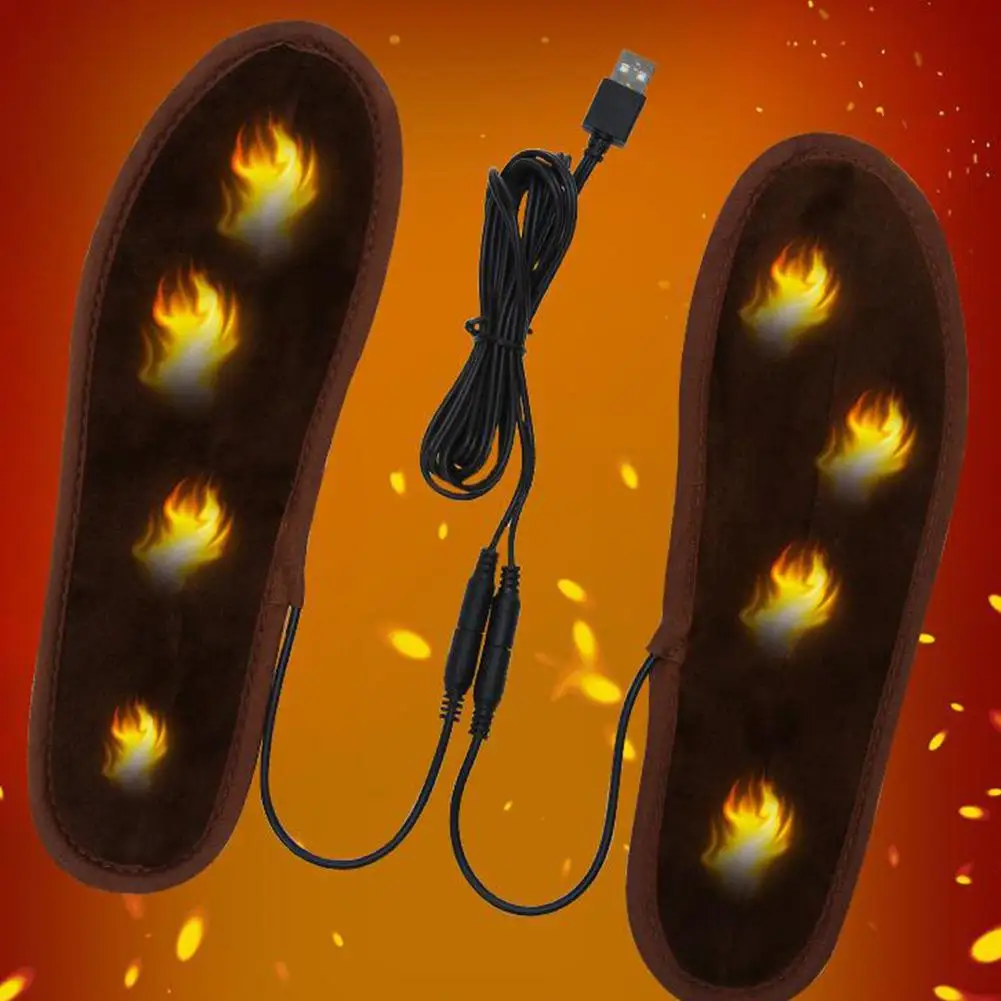 MeterMall Insole USB Electric Heating Foot Warmer Charging Heating Insole Washable