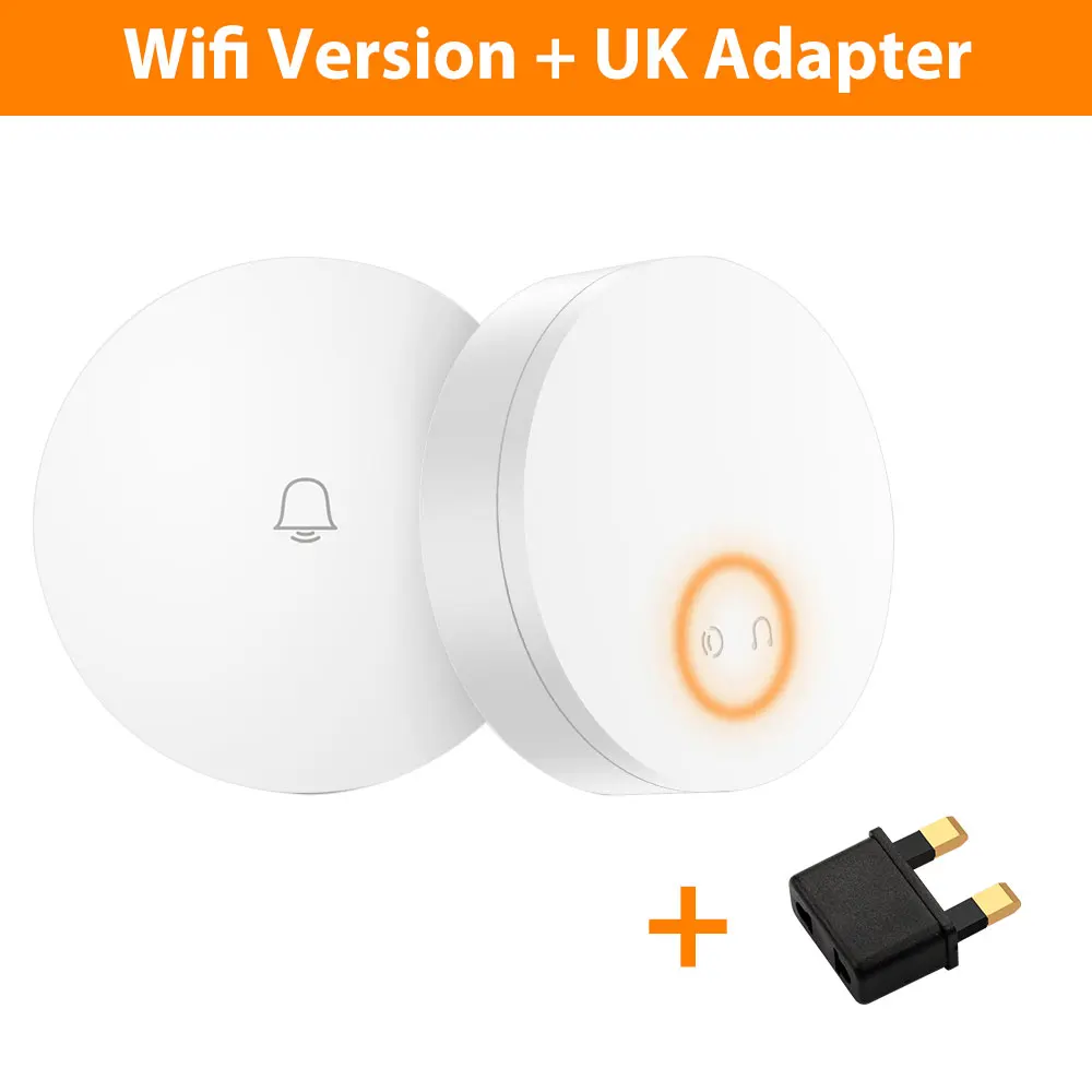 Xiaomi Mijia Linptech wifi самогенерирующий беспроводной дверной звонок работает с AC 110-240 в приложение Mijia Функция Смарт-управления памятью - Цвет: Wifi Add UK Plug