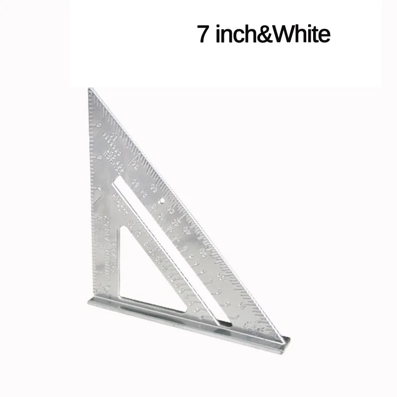 " 12" треугольник угломер алюминиевый сплав скорость квадратная измерительная линейка Торцовочная обрамление строительный плотник измерительные инструменты - Цвет: white Imperial