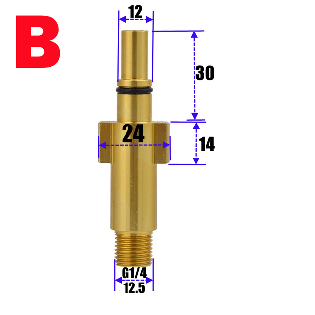 Adaptor Foam Gun Generator Lance Bayonet Male Connector For High Pressure Karcher Nilfisk Elitech Stihl Lavor Huter