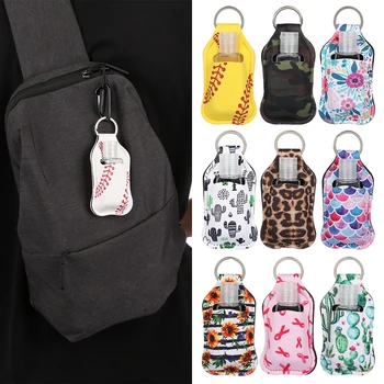 

Hand Sanitizer Keychain Holder Travel Bottle Refillable Containers 30ml Flip Cap Reusable Bottles Keychain Carrier Makeup Tool